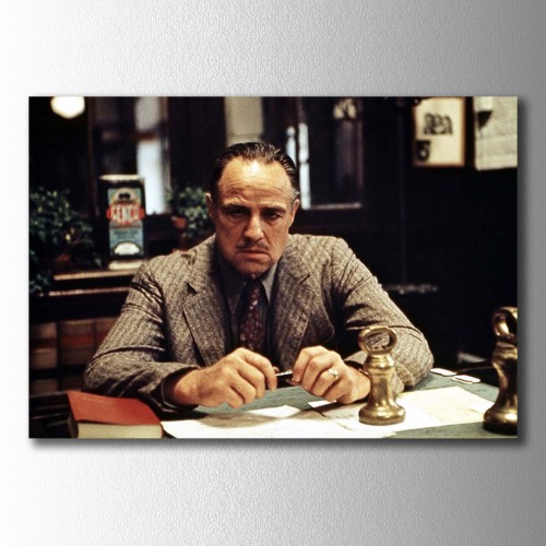 Don Corleone Ofisinde Kanvas Tablo