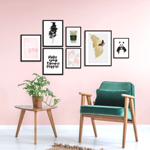 Kelebekli Çerçeveli Poster Seti