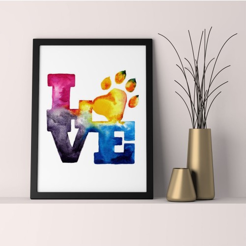 Pet Love Çerçeveli Poster