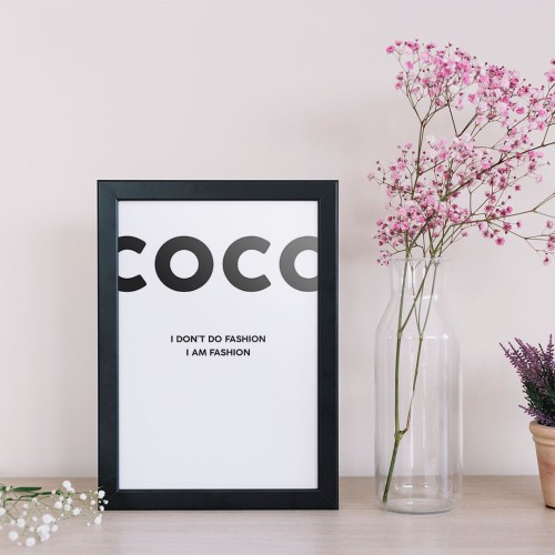 Coco Yazılı Çerçeveli Poster