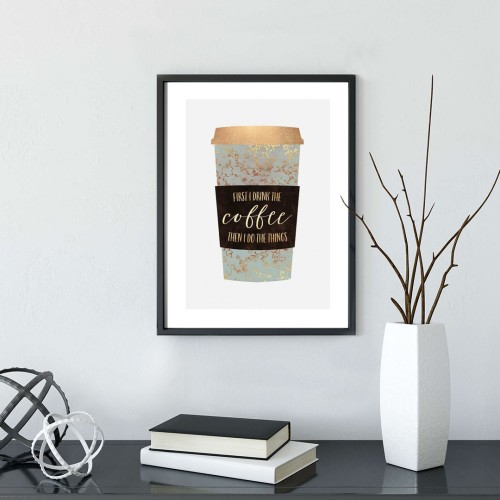 Coffee Çerçeveli Poster