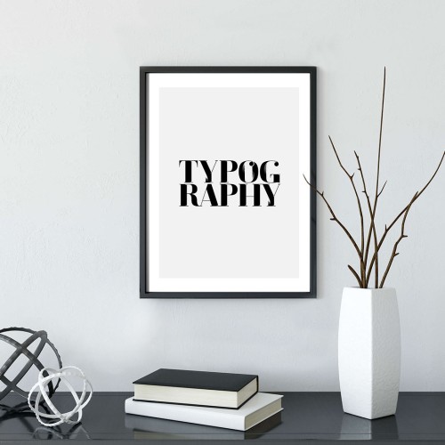 Typography Çerçeveli Poster