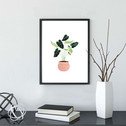 Pembe Vazo Çerçeveli Poster
