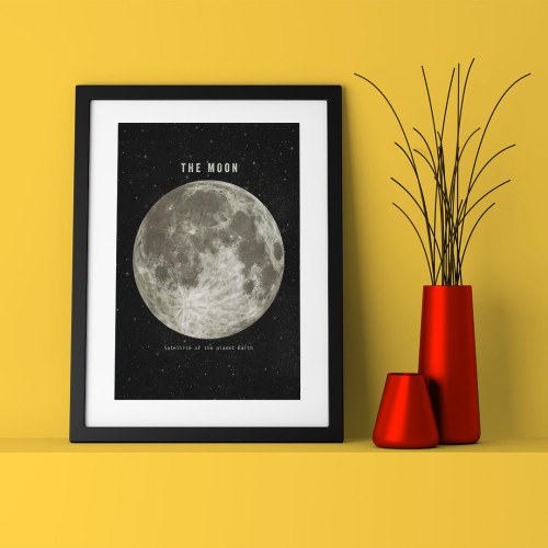 The Moon Çerçeveli Poster