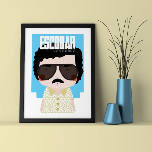 Escobar Çerçeveli Poster