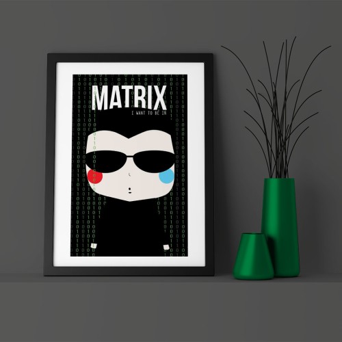 Matrix Çerçeveli Poster
