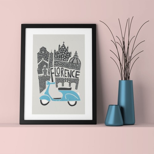 Florence Çerçeveli Poster