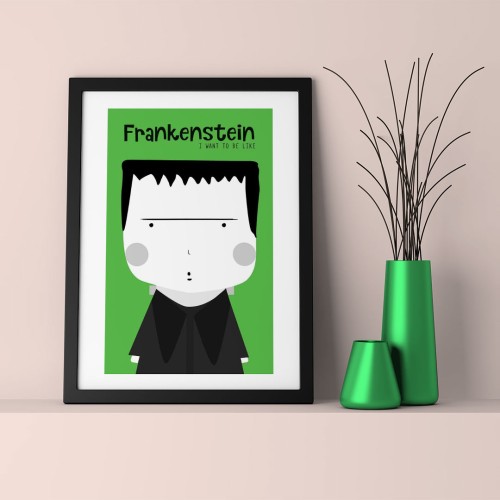 Frankestein Çerçeveli Poster
