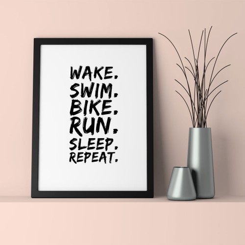 Wake Run Çerçeveli Poster