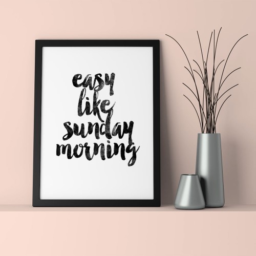 Easy Yazılı Çerçeveli Poster