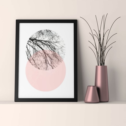İskandinav Ağaç Çerçeveli Poster