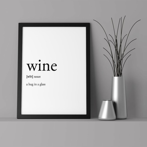 Wine Çerçeveli Poster