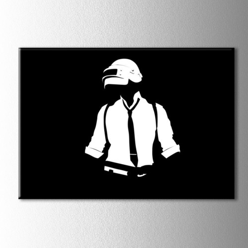 Beyaz Pubg Kanvas Tablo