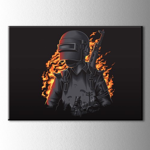 illüstrasyon Pubg Kanvas Tablo
