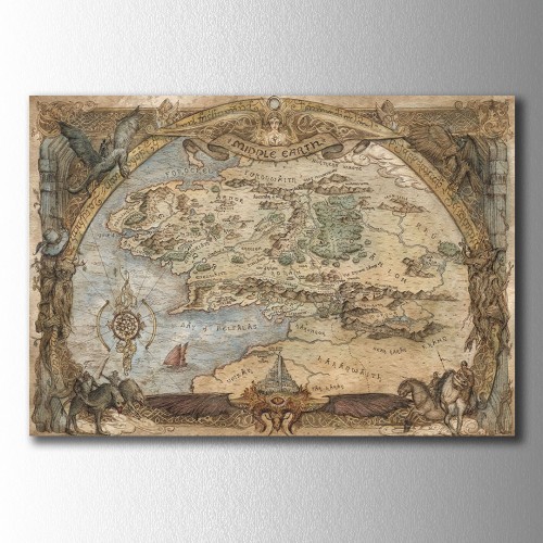 LOTR Middle Earth Kanvas Tablo