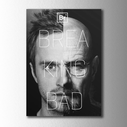 Breaking Bad Siyah Beyaz Kanvas Tablo
