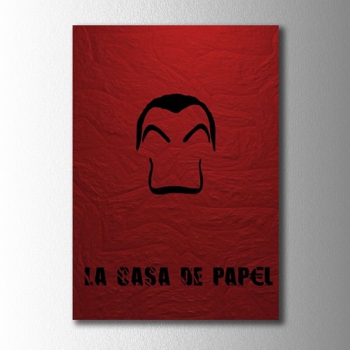 La Casa De Papel Kırmızı Kanvas Tablo