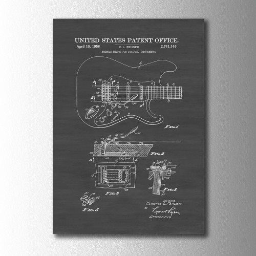 Gitar Patent Kanvas Tablo