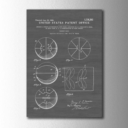 Basketbol Topu Patent Kanvas Tablo