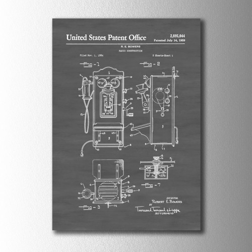 Telsiz Radyo Patent Kanvas Tablo