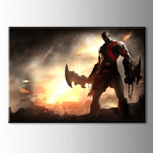God Of War III Kanvas Tablo