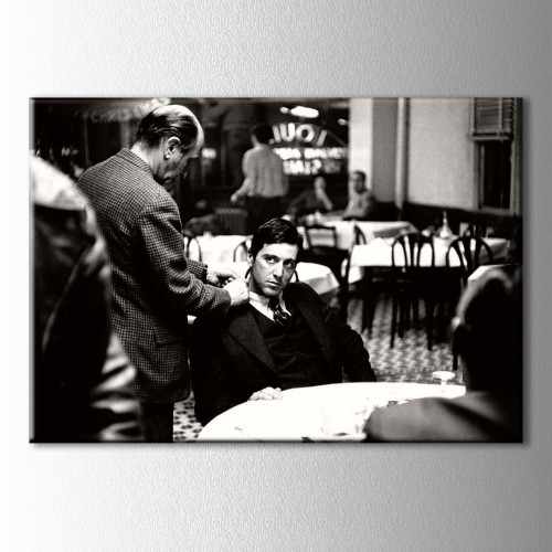 Siyah Beyaz Alpacino Kanvas Tablo