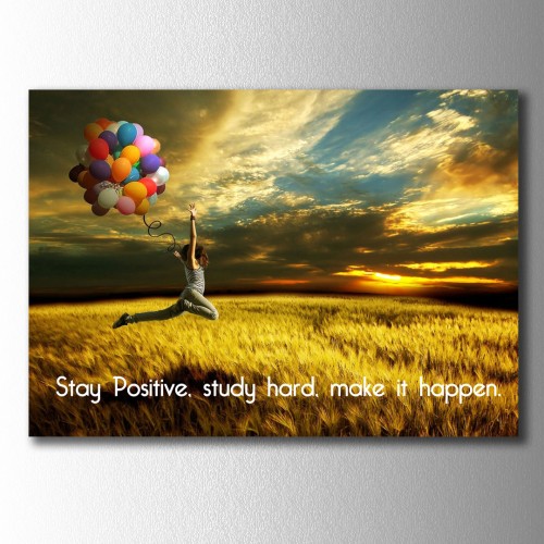 Stay Positive Kanvas Tablo