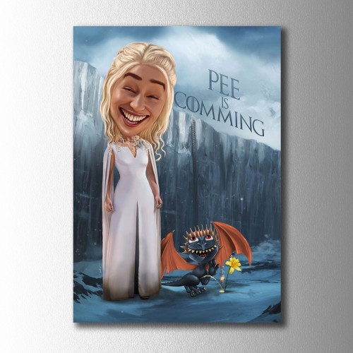 Pee İs Coming Kanvas Tablo