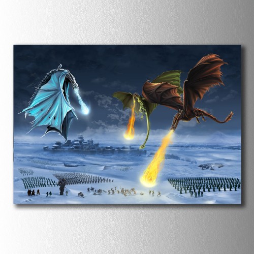 Game of Thrones Winterfell War Kanvas Tablo