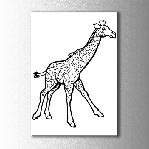 Zürafa Boyama Kanvas Tablo