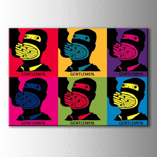 Popart Gentlemen Kanvas Tablo