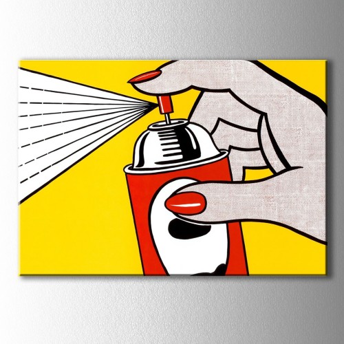 Popart Sprey Sıkan Kadın Kanvas Tablo
