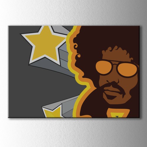 Popart Gözlüklü Adam Kanvas Tablo