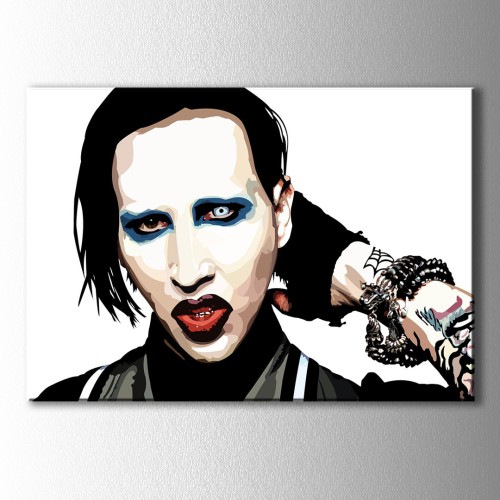 Popart Marylin Manson Kanvas Tablo