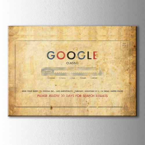 Retro Sarı Google Kanvas Tablo