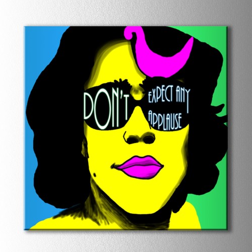 Popart Dont Expect Any Applause Kare Kanvas Tablo