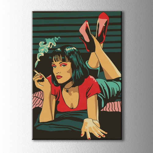 Pulp Fiction Uma Thurman Kanvas Tablo