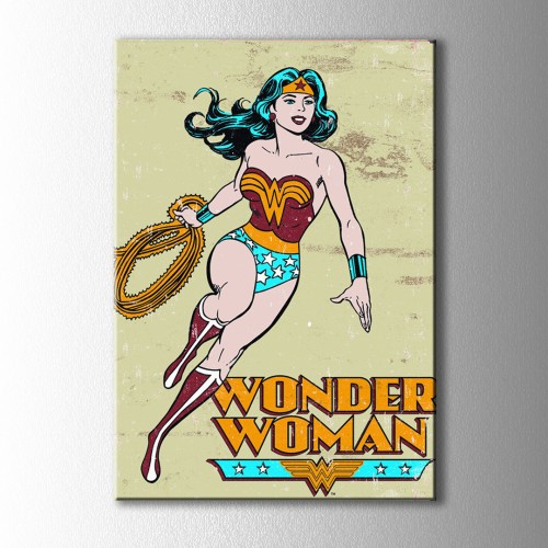 Vintage Wonder Woman Kanvas Tablo