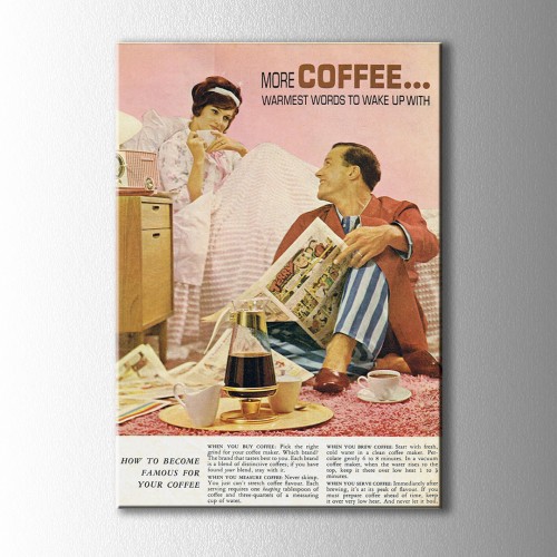 Vintage Gazete Küpürü Kanvas Tablo