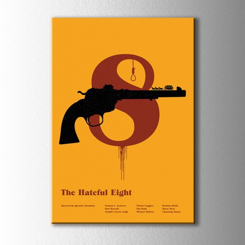 Retro Minimal The Hateful Eight Kanvas Tablo