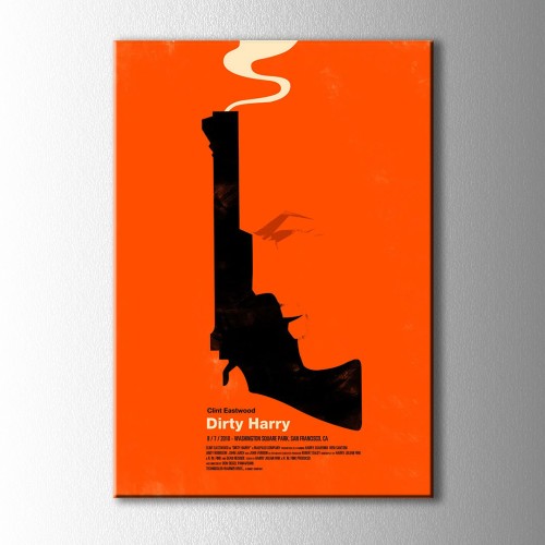 Minimal Dirty Harry Kanvas Tablo