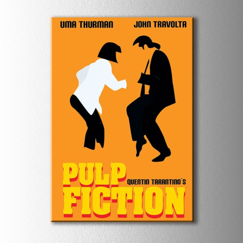 Minimal Pulp Fiction Afiş Kanvas Tablo