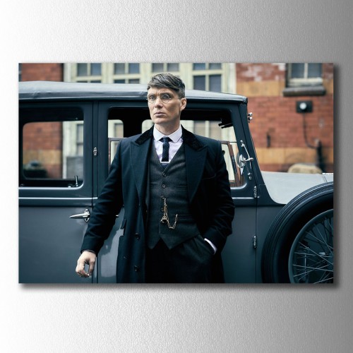 Thomas Shelby Araba Önünde Kanvas Tablo