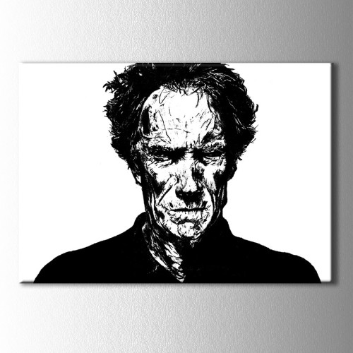 Old Clint Eastwood Kanvas Tablo