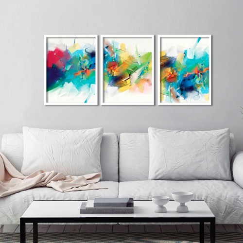 Abstract Çerçeveli Poster Seti