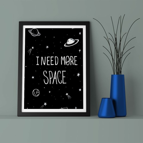 More Space Çerçeveli Poster