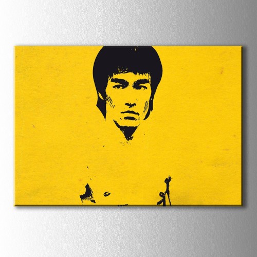Bruce Lee Sarı Kanvas Tablo 
