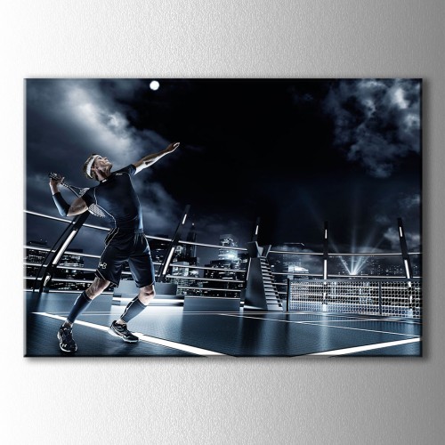Tenis Gerçeküstü Servis Kanvas Tablo 