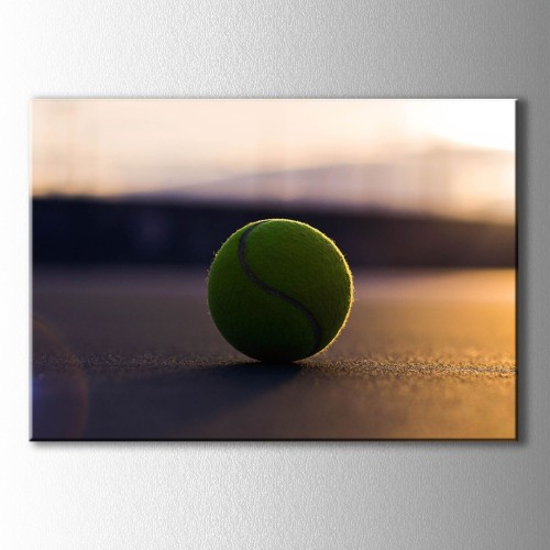 Gün Batımında Tenis Topu Kanvas Tablo 