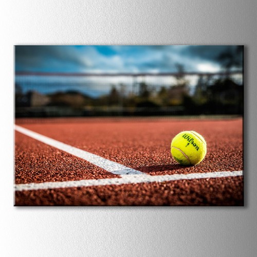 Tenis Sahası ve Yeşil Top Kanvas Tablo 